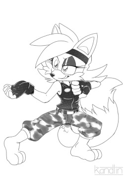 Fighting FoxSketch Stream Commission for WCP of Fiona Fox, getting