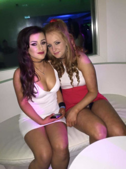 Couple of horny slags from Gateshead in upskirt pics  more slappers