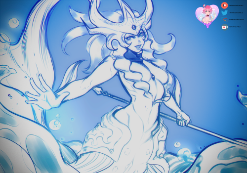   I decide what the tide will bring !   Nami from LoL sketch