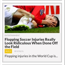 Flopping soccer injuries look ridiculous when done off the field.