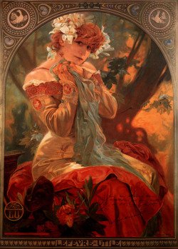 artist-mucha:  Lefevre Utile, 1903, Alphonse MuchaSize: 53x72