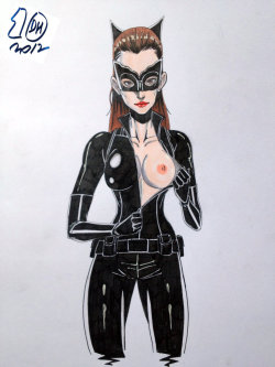 nude-superheroines:  Cute Anne Hathaways Catwomans drawning 