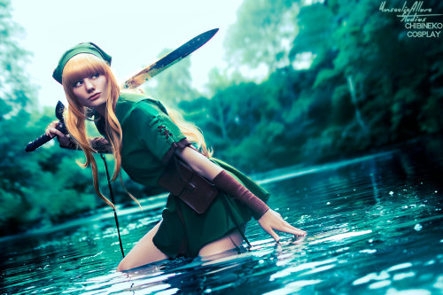 kassandraphoto: Something Something… knows how to handle a Master Sword?LoL GenderBend Link is the lovely ChibiNekoCosplay! We shot this as a warmup to her first ever nudes *dabs tears* So proud So proud  Thinking I might have her sign some prints