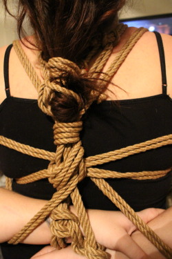 a-painful-desire:  Round 3: Hair tie, spider chest harness. Not