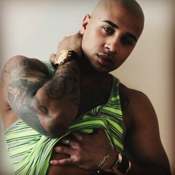 dominicanblackboy:  A sexy naked moment wit hot tatted Latin