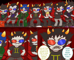 aviarei:  Sollux and Co. go to a 3D Movie 