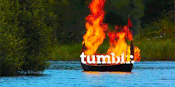 xenoqueer:  Image: A funeral boat, set on fire and adrift in