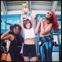 AnimeExpo crew: Luna, Ed, & Ariel! (at Anime Expo®)