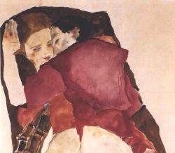 paintdeath:  Two Girls (Lovers), 19011, Egon Schiele