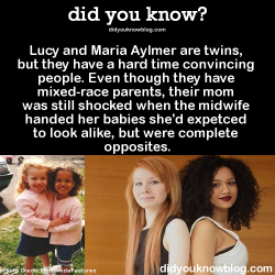 did-you-kno:  Lucy and Maria Aylmer are twins, but they have