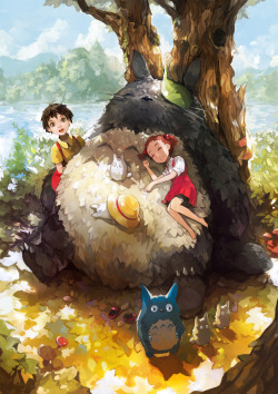 momosmoment:  Tonari no Totoro by alchemaniac 