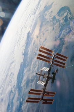 thedemon-hauntedworld:The International Space Station from Above,