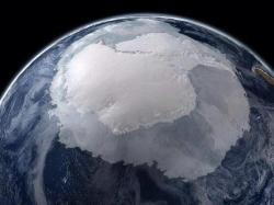 very rare view of Antarctica from space