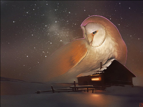 asylum-art:GaudiBuendia(Alexandra Khitrova) - DeviantArtRussian artist Alexandra Khitrova creates dreamy illustrations of animal spirits in fantasy worlds.