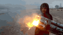 tastefullyoffensive:  Video: Roman Candle Minigun Fires 1001