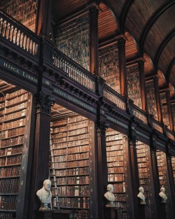 wanderthewood:Library at Trinity College in Dublin, Ireland by gisforgeorgina