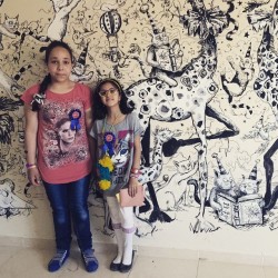 mollycrabapple:  Murals at the Jeel School library, on the Turkish/Syrian