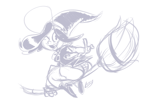 lookatthatbuttyo:  Witchy Leah doodle.