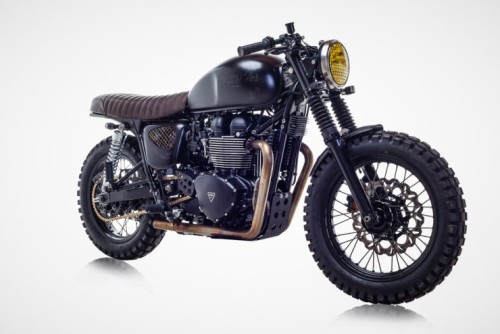 thefunkydictator:  David Beckhamâ€™s Triumph Bonneville by British Customs 