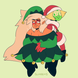 slimgems:@jaskers you draw my festive jaspy, i draw yours (and