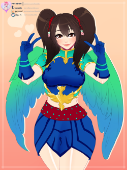 Finished Jing Wei flatcolors commission from SMITE for Aerial18