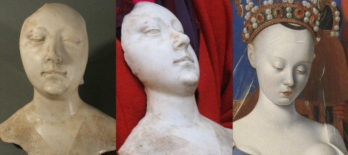 blondebrainpower:The death mask of Agnes Sorel, famous “Dame