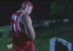 3manbooth:  Remember that time John Cena pissed on a grave? We
