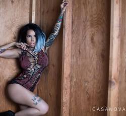 Ice.  Photo @casanovaphoto  Model  @elleaudra  Shirt  @peepshowclothing