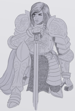 illegalanger: Pharah in D&D paladin style armor as requested.