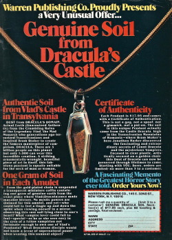 Genuine Soil from Dracula’s Castle.