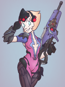 hamflosart:   Can i request Pearl as widowmaker from overwatch