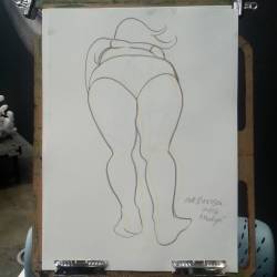 Drawing at the ICA! Dr. Sketchy’s is super fun. Thanks