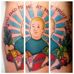 fuckyeahtattoos:  My amazing Bobby Hill tattoo, done by Harmony