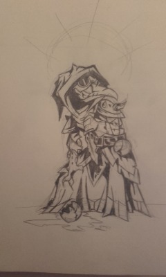 Preparatory sketch for Videogame Character Desing, the theme