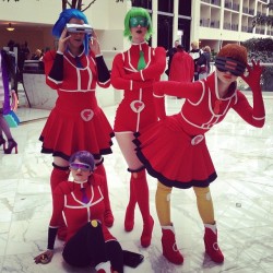 dreamlandtea:  My gal pals and I did Team Flare cosplay on Saturday