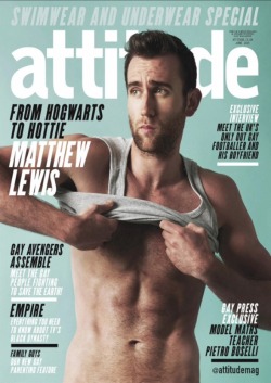 celebrtybulges:  Matthew Lewis shirtless and bulging for Attitude