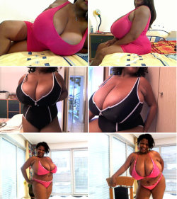2busty:  Massive tits ebony sexgoddess, @BustyPam, is now LIVE
