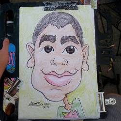 Doing caricatures at Dairy Delight! #caricature #art #drawing