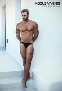 modusvivendiunderwear:  Photography by Nick Gogas with model