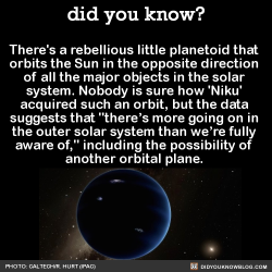did-you-kno:  There’s a rebellious little planetoid that  orbits