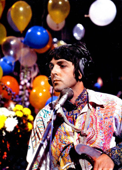 soundsof71:  Paul McCartney at the live broadcast of “All