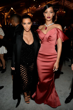 fuckyeahrihanna:  Rihanna with Kim Kardashian at the Inaugural