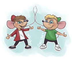 cyrilliart:  Louis and Niall as Jaq Jaq and Gus Gus because you
