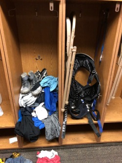 collegealpha:End of football means lots of gear just laying around!