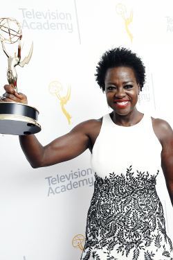 mcavoys:    Viola Davis   poses in the press room at the 67th