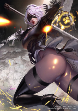 zumidraws: 2B from Nier: Automata To be a nice ass:D Support