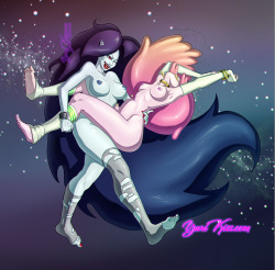 kittenofdarkness:  If any of you remember every single one of my posts (which would be either awesome or weird) then you would know that i fucking love Marceline, it also seems that she has one huge cock in this picture.saito200