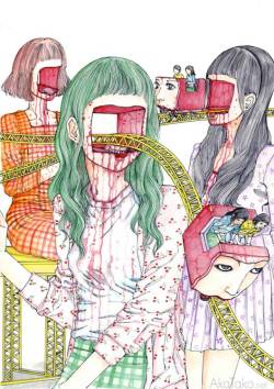 akatako:  from “Giant Girl Expo” by Shintaro Kago 