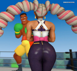 smexy-nation-art:Twintelle steps in the boxing ring with Mr.