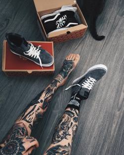 stayxclassy:  Fresh Sk8H ✨ #vans #tattoo #ink #inked #tattoos
